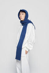 24FW ベーシックロゴジャカードマフラーバラクラバ ネイビー