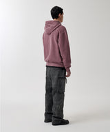 BIG GOTHIC CUT OFF PIGMENT ZIP-UP HOODIE