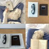 [MADE] ウィンドウストライプブックカバー_スカイブルー