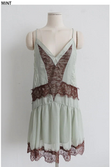 ISABEL LACE CHIFFON MINI DRESS