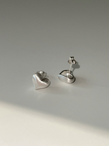 シフォンハートピアス (シルバー)