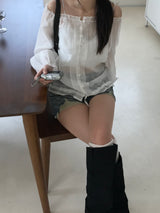 ソルティ オフショルダー ブラウス (2 colors)