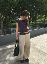 ヘールコットンカーゴカットワイドパンツ