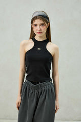 POPPY SLEEVELESS TOP / BLACK