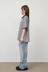 Cloud Cropped Striped Top