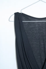 Dual-Way Layered Wrap Top (Black)
