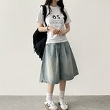 Meli Pintuck Denim Bermuda Shorts [Short & Long Selection*]