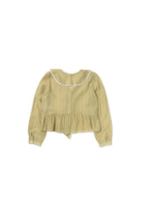 Open sheer blouse_mustard