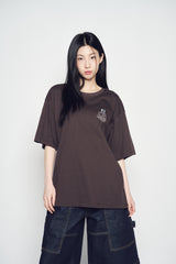 25SS グラデーションエイリアンショートスリーブTシャツ ダークブラウン