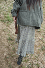 Nadine Check Frill Skirt (2color)