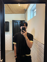 Dimen layering v-neck short sleeve
