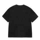 25SS エンボロゴワッフルショートスリーブTシャツ ブラック