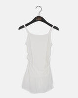 Potel see-through dot frill shirring layered sleeveless