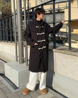 サンドウール ステディ ダッフルコート (Black)
