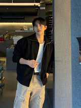 Remind knit zip up