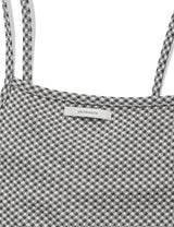 チェッカード レース スリーブレス(CHARCOAL)