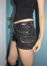 LOW STUD CARGO MINI SHORTS