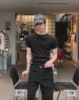 ベリル レタリング リブ ショートスリーブ Tシャツ