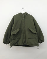 マットスナップフーディドパッディドジャケット (2 Colors)