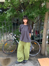 [unisex] スズナ ベーシック カラーマッチング ロールアップショートスリーブTシャツ