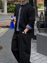 Onef crop cable cardigan
