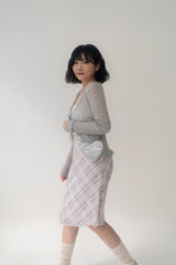 Ribbon Heart Bag _ Sliver