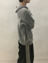 Meliou Crop Knit Hooded Zip-Up 3C