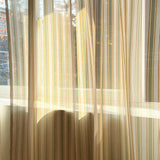 woody green stripe chiffon curtain (135x230cm/stick type)