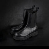 DAVID STONE HI-COMMANDO SOLE CHELSEA BOOTS