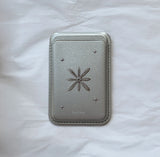 [Magsafe]Tepid シルバー刺繍レザースタンドポケット