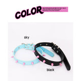 pastel pink leather choker (2color)
