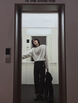 Local shoulder chain hairy knit