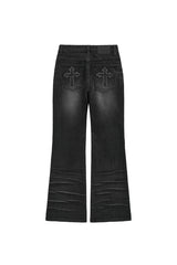 cross boots cut (black)