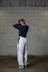 ILLA PPINTUCK HOODIE / NAVY