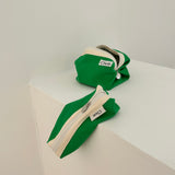 Clam round pouch _ Vivid green