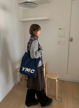 アノンチェックフリルバンディングミディスカート