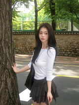 Basic Cotton Three Quarter Sleeve T-shirt (5color)