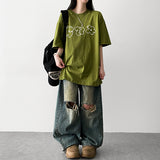 フラワー フラワー スケッチ 半袖Tシャツ