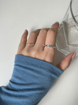 [10 set] acrylic bold layered ring set