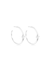 New Shine Star Hoop Earrings (L)