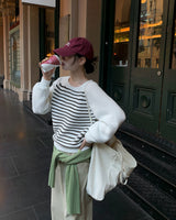 [ORIGINAL] onel stripe raglan knit