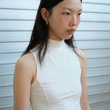 ポルカクレープスリーブレストップ cream