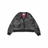 HIERARCHY STUDIOS Unsolved - Black Fingerprint Oversized Knit Cardigan
