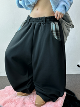 クーピチェックポケットバルーンワイドパンツ 💚 2カラーズ