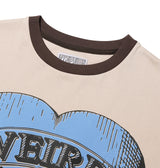 Heart graphic linger T-shirt (blue