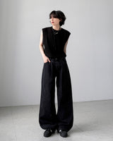 Oboe Pintuck Wide Denim