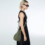Waxed Cotton Hippie Bag Khaki