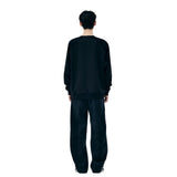 COATED RAGLAN SWEAT SHIRT [BLACK]