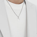 Men's Necklace Circle Pendant Stainless Steel _CLEF BUZZ NEC