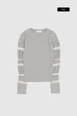 ノクターンレーススリーブTシャツ